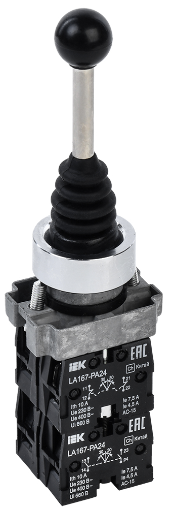 Джойстик LA167-PA24 4 полож. 4з без фиксации черный