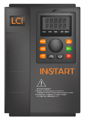 Преобразователь частоты LCI-G7.5/P11-4B 7.5кВт/11кВт, 18А/24A, 3Ф, 380В±15%, 50Гц/60Гц, IP20, с панелью управления