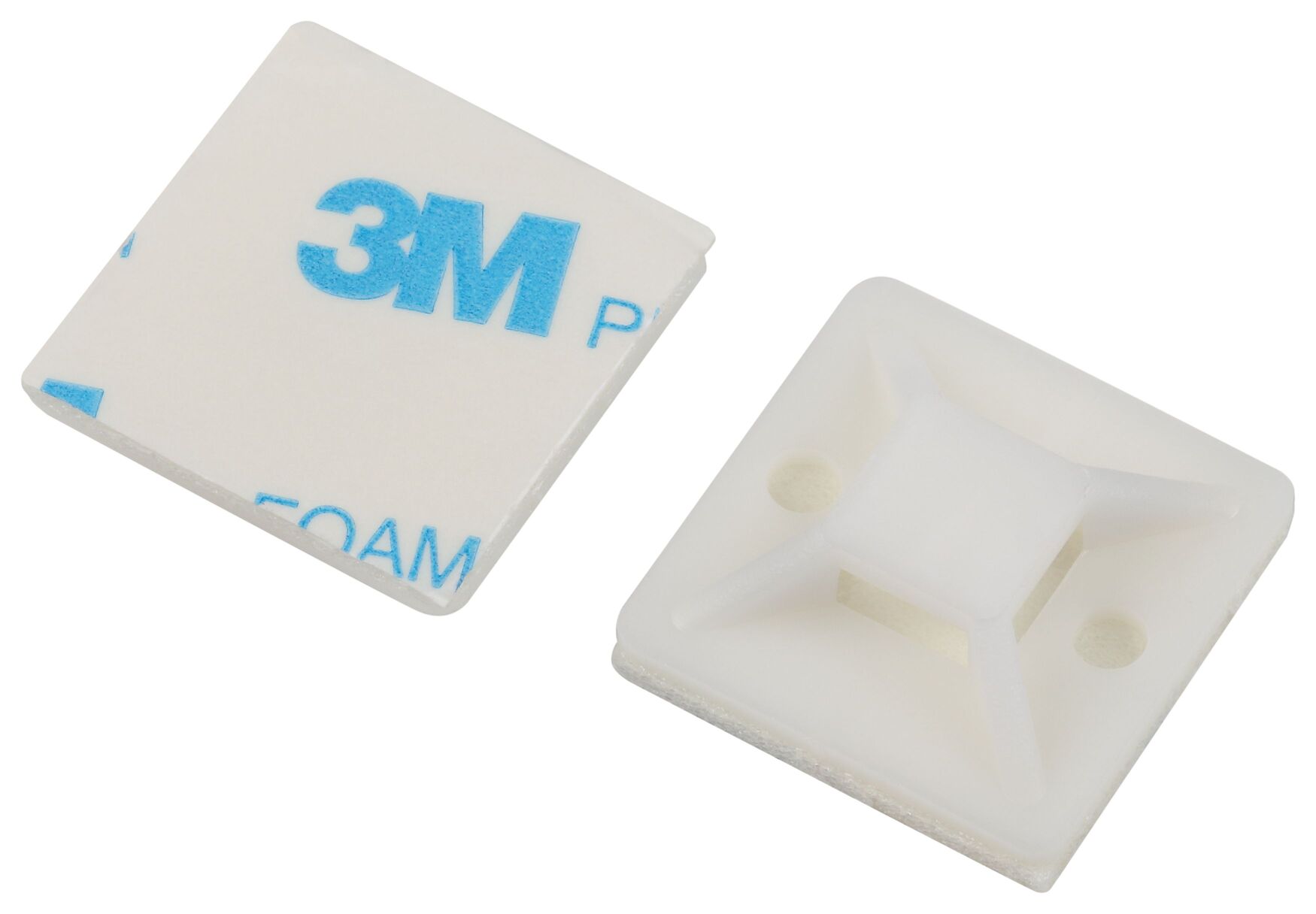 Площадка самоклеящаяся под хомуты 20х20 мм белая 10 штук NO-225-307