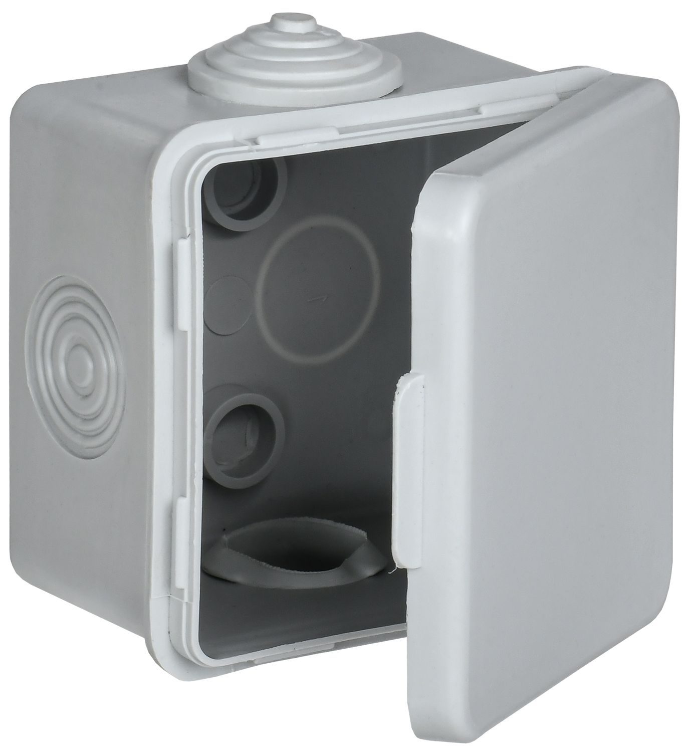 Коробка  распределительная КМ 65х65х50мм о/к IP54 4 вв. (7035) GENERICA