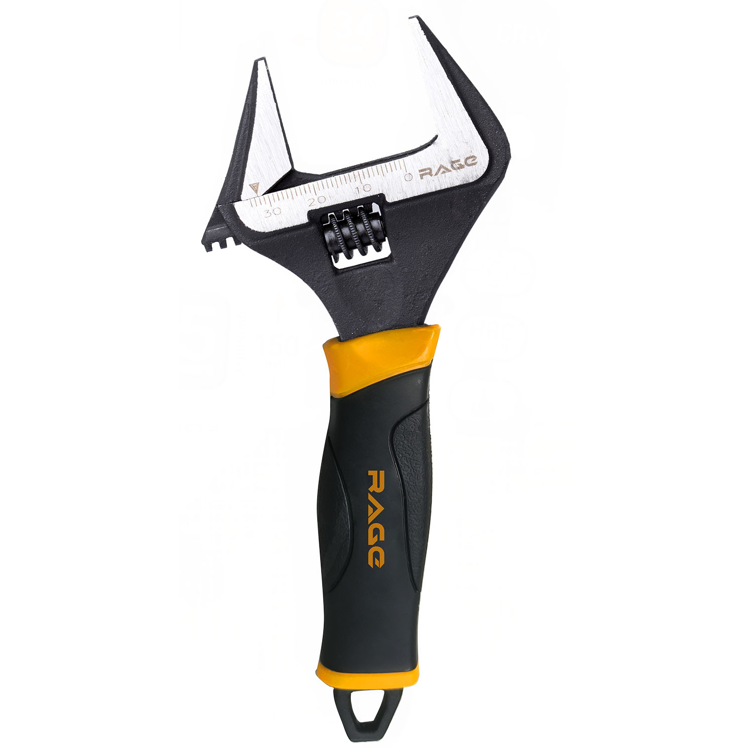 Ключ разводной с тонкими губками и широким зевом раскрытие зева до 34 мм ключ 150 мм