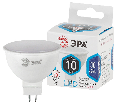 Лампа светодиодная LED MR16-10W-840-GU5.3 (диод, софит, 10Вт, нейтр, GU5.3) (10/100/4000)