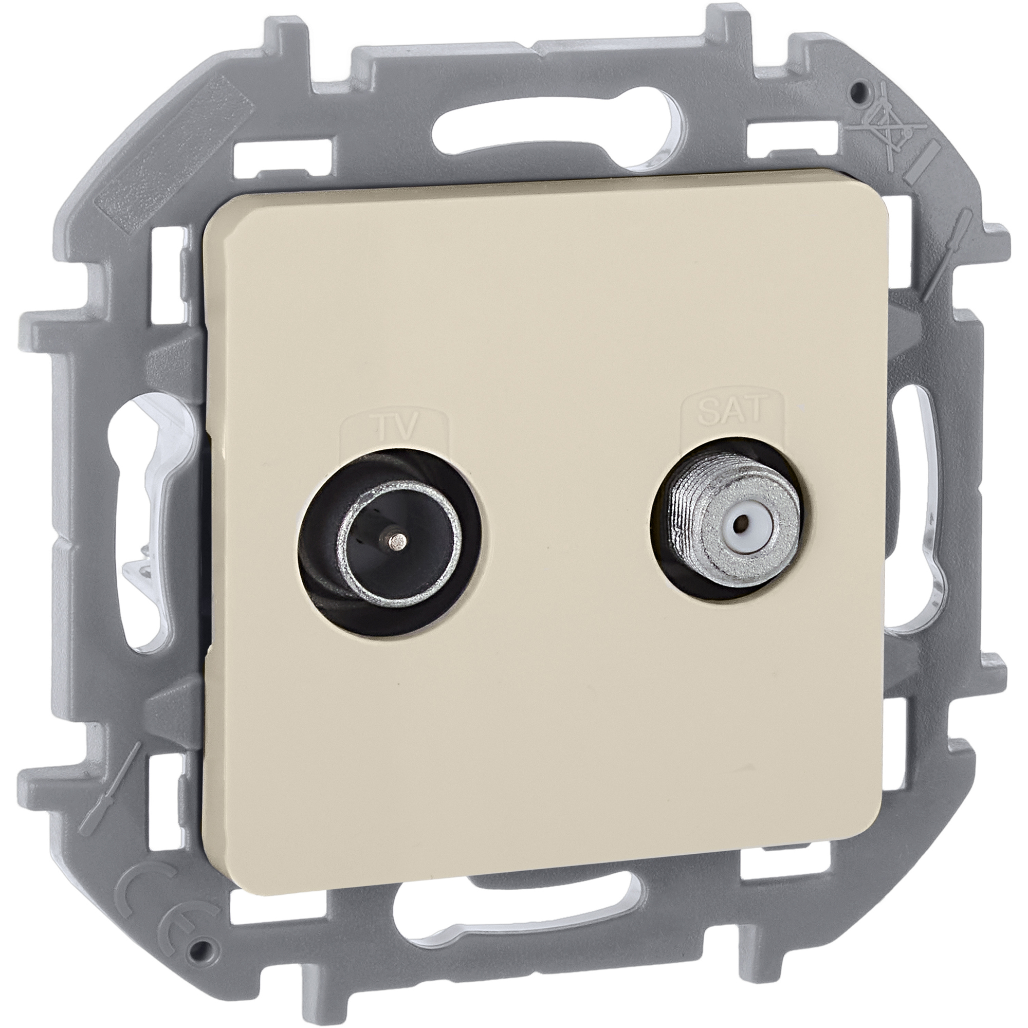 Розетка TV/SAT звезда  INSPIRIA слоновая кость