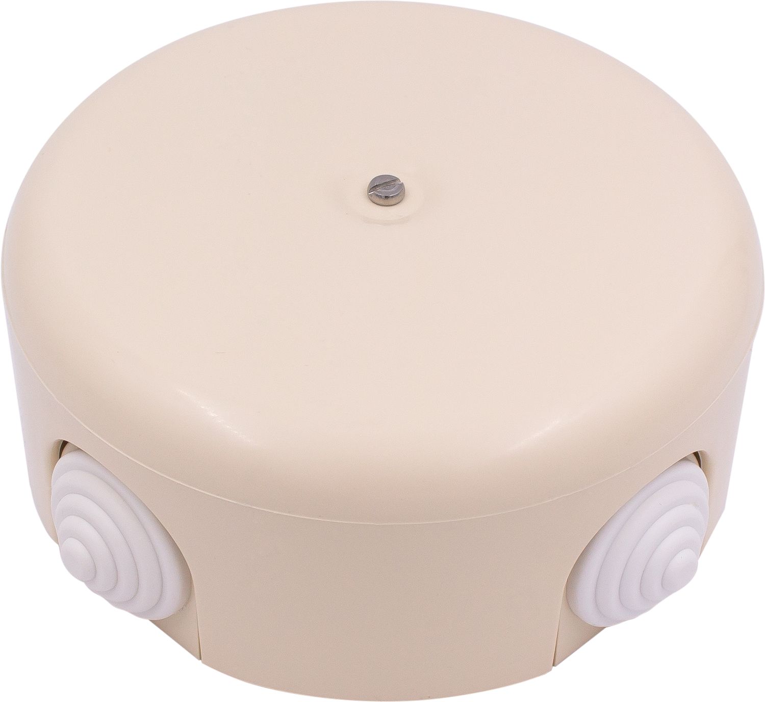 Коробка распределительная 110мм, пластик, цвет Песочное золото с кабельными вводами