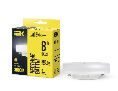 Лампа светодиодная T75 таблетка 8Вт 230В 3000К GX53 IEK
