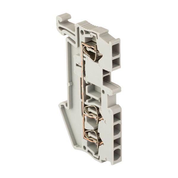 Колодка клеммная самозажимная JXB-ST-2.5 31А 3 вывода серая PROxima