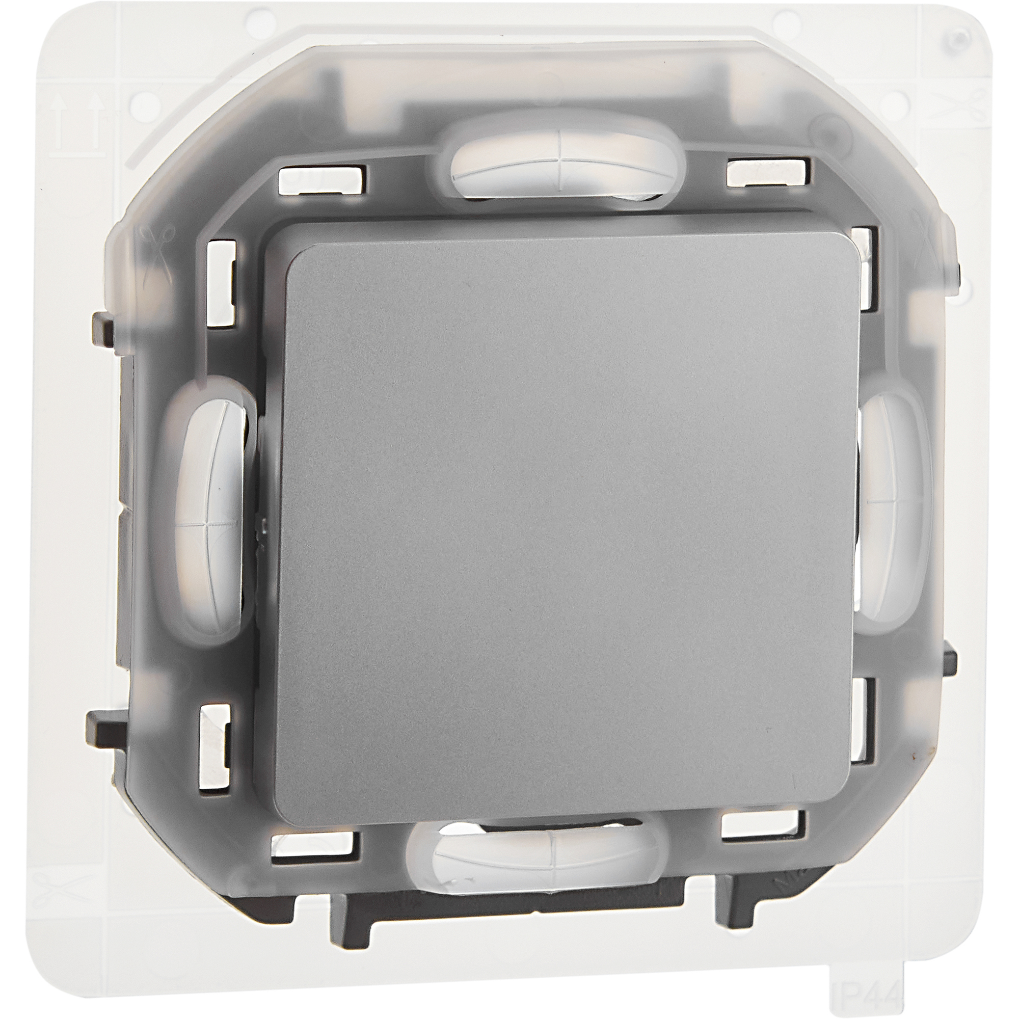 Переключатель IP44 INSPIRIA 10 AX 250 В~ алюминий