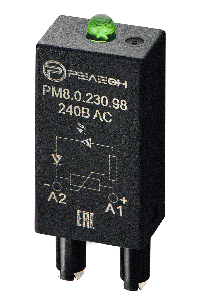 Модуль индикации и защиты, LED + Варистор, 240В AC/DC