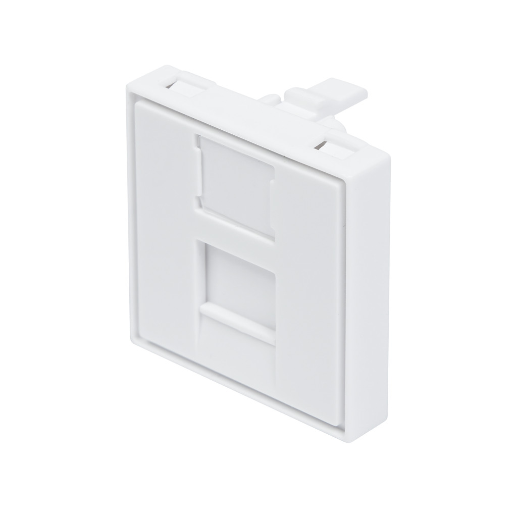 Вставка для модуля Keystone, 1 порт, 45x45 мм, со шторкой, белая