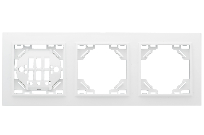 Рамка Минск 3-местная горизонтальная белая