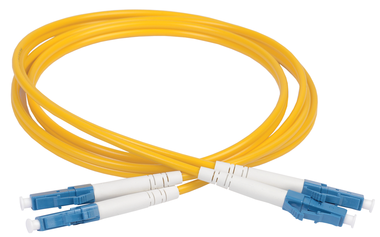 Патч-корд оптический соединительный (шнур коммутационный) для одномодового кабеля (SM) 9/125 (OS2) LC/UPC-LC/UPC двойного исполнения (Duplex) LSZH 1м