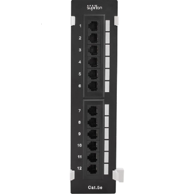 Патч-панель настенная 12 портов RJ-45. UTP. Cat.5e